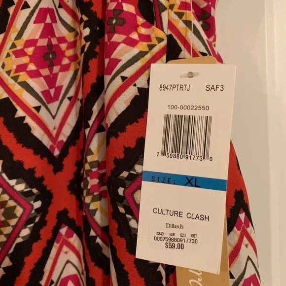 Girls Jr Geometric Print Sleeveless Dress - Picture 4 of 7